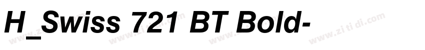 H_Swiss 721 BT Bold字体转换